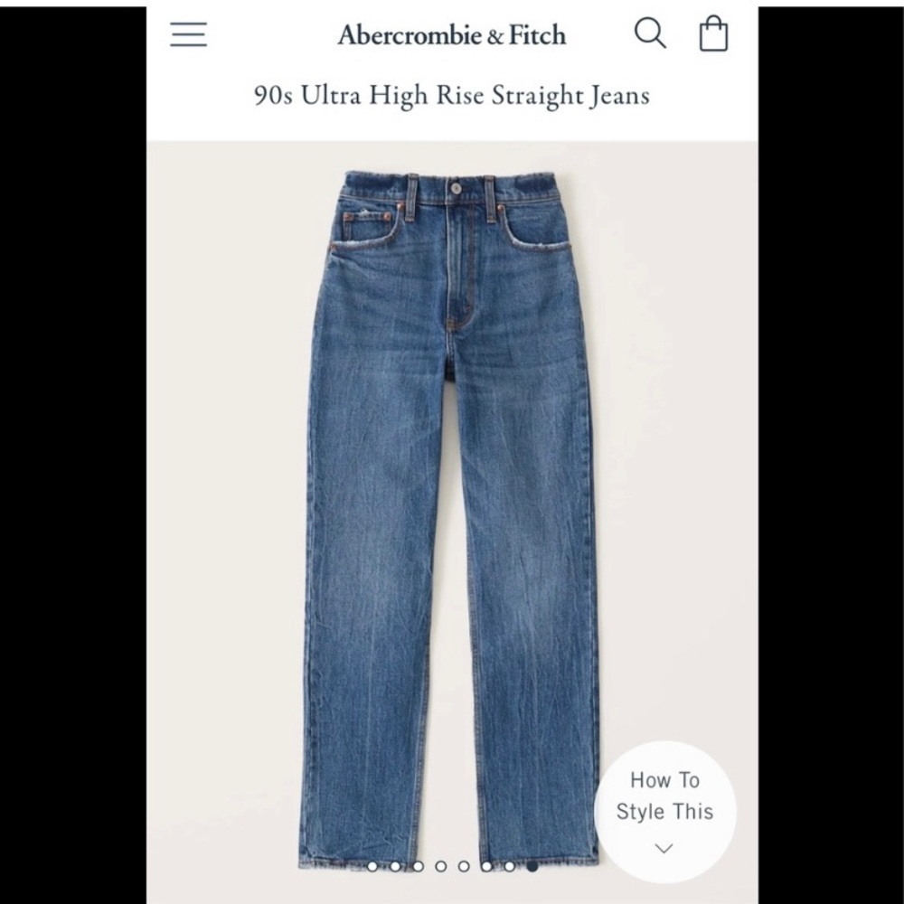 Abercrombie 90s High Rise Straight Jeans